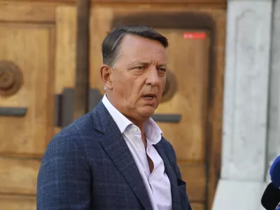 Najava kandidature za župana Ljubljane2.9.2026 - mag. Ur&scaron;ka Klakočar Zupančič in dr. Anton Rop - izjava za medije pred jesenskimi volitvamiFoto: Luka Cjuha