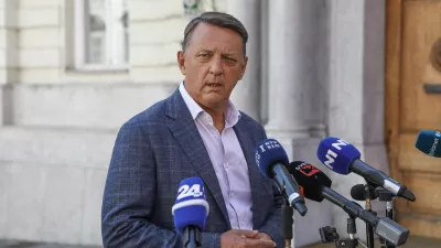 Najava kandidature za župana Ljubljane2.9.2026 - mag. Ur&scaron;ka Klakočar Zupančič in dr. Anton Rop - izjava za medije pred jesenskimi volitvamiFoto: Luka Cjuha