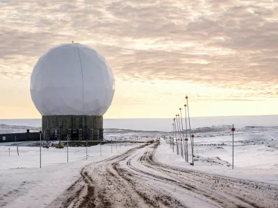 FILE PHOTO: A view of Pituffik Space Base (formerly Thule Air Base) in Greenland, October 4, 2023. Ritzau Scanpix/Thomas Traasdahl via REUTERS/File Photo