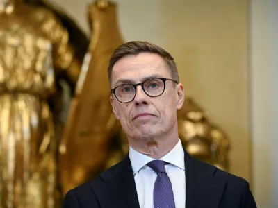 President of Finland Alexander Stubb attends a press conference after Joint Expeditionary Force JEF Leaders' Summit in Helsinki, Finland on March 26, 2026. The topics on the agenda include support from the JEF countries to Ukraine and the overall security situation in Europe. Lehtikuva/Markku Ulander via REUTERS   ATTENTION EDITORS - THIS IMAGE WAS PROVIDED BY A THIRD PARTY. NO THIRD PARTY SALES. NOT FOR USE BY REUTERS THIRD PARTY DISTRIBUTORS. FINLAND OUT. NO COMMERCIAL OR EDITORIAL SALES IN FINLAND.