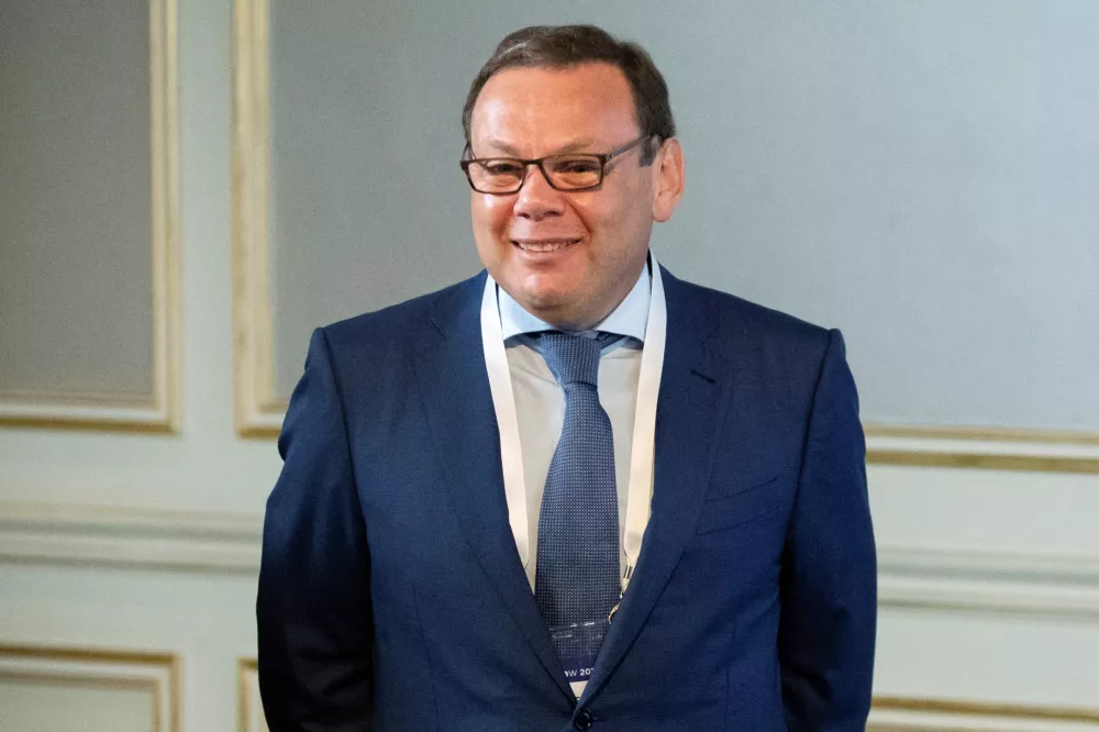 FILE PHOTO: Russian businessman, co-founder of Alfa-Group Mikhail Fridman attends a conference of the Israeli foundation Keren Hayesod in Moscow, Russia, September 17, 2019. Pavel Golovkin/Pool via REUTERS/File Photo