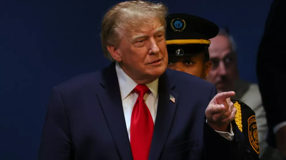 United States President Donald Trump arrives to speak during the 81st session of the United Nations General Assembly at United Nations headquarters, Tuesday, Sept. 22, 2026. (AP Photo/Heather Khalifa)