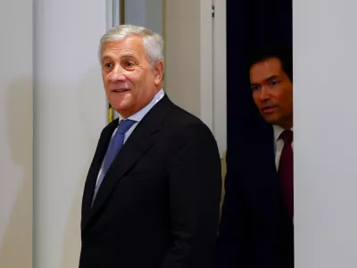 Italy's Deputy Prime Minister and Foreign Minister Antonio Tajani meets with U.S. Secretary of State Marco Rubio on the sidelines of the 81st United Nations General Assembly in New York, Monday, Sept. 21, 2026. (Jeenah Moon, Pool Photo via AP)