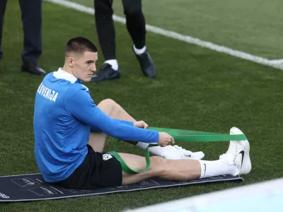 Benjamin &Scaron;e&scaron;ko23.3.2026 trening nogometna reprezentanca slovenije.Foto Luka Cjuha