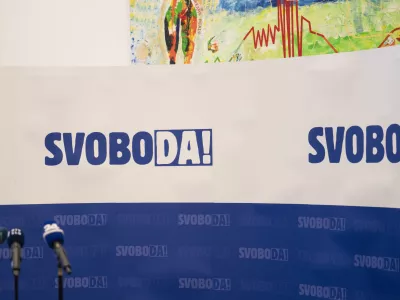 08.03.2025 izjava za medije ob robu zasedanja sveta stranke Gibanje SvobodaFOTO: Nik Erik Neubauer