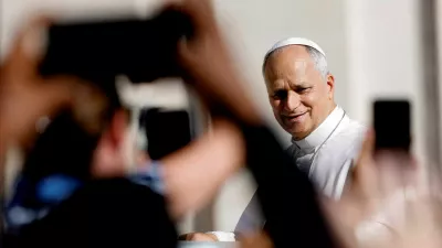 Pope Leo looks on on the day of the weekly general audience in St. Peter's Square at the Vatican, September 23, 2026. REUTERS/Remo Casilli