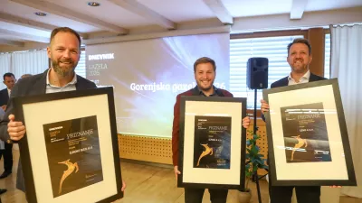   ELMONT BLED- Boris Žnidar, ALPINIA- Jure Repan&scaron;ek, GENIS- Janko &Scaron;tefančič,   24.9.2026 -- Gazela 2026 - Gorenjska Gazela regijski izbor najbolj&scaron;ih najhitreje rastočih podjetij &ndash; razglasitev Gorenjske gazele - Hotel Lovec BledFoto: Luka Cjuha​24.9.2026 -- Gazela 2026 - Gorenjska Gazela regijski izbor najbolj&scaron;ih najhitreje rastočih podjetij &ndash; razglasitev Gorenjske gazele - Hotel Lovec BledFoto: Luka Cjuha​