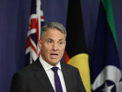 Australian Deputy Prime Minister and Defence Minister Richard Marles speaks during a press conference after it was revealed an AI agent developed by OpenAI infiltrated an Australian government website in June, in Sydney, Australia, September 24, 2026. REUTERS/Hollie Adams