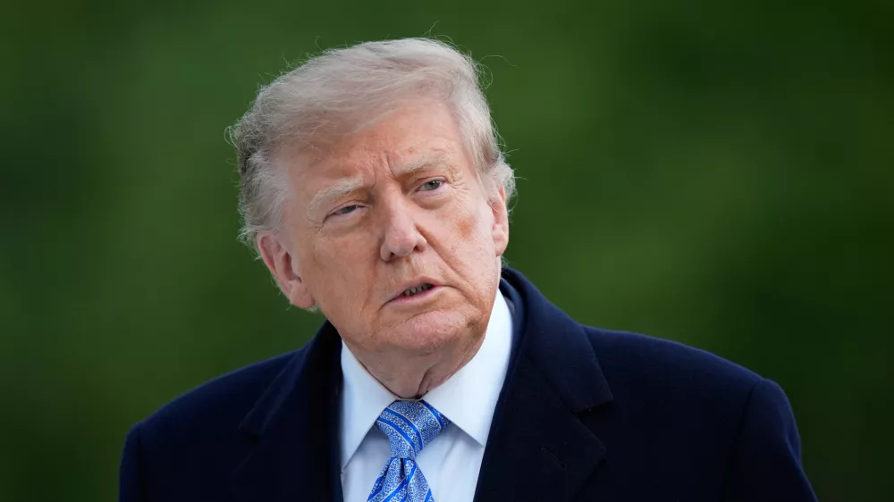 President Donald Trump arrived at the White House on Marine One, Wednesday, Sept. 23, 2026, in Washington, after greeting China's President Xi Jinping at Joint Base Andrews. (AP Photo/Manuel Balce Ceneta)