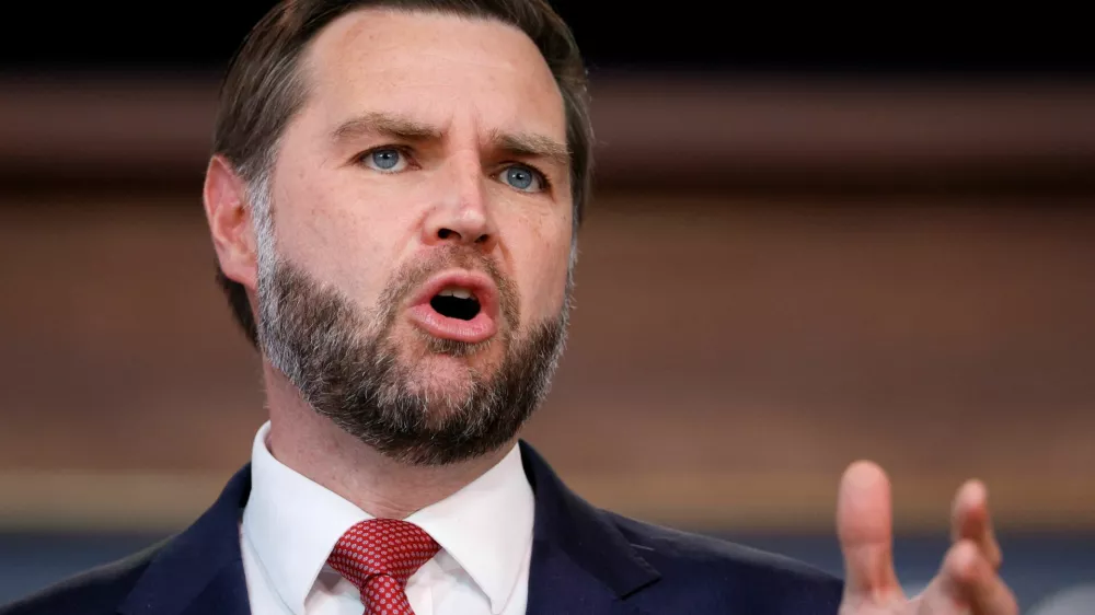 US Vice President JD Vance speaks at a press conference on anti-fraud initiatives at the Eisenhower Executive Office Building on the White House campus in Washington, D.C., US, September 22, 2026. REUTERS/Evan Vucci