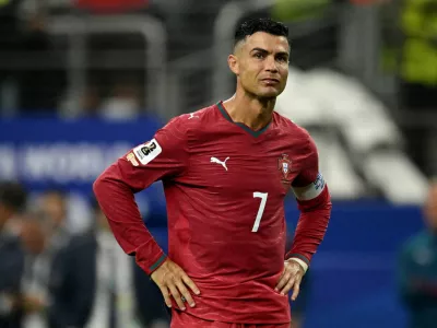 FILE PHOTO: Soccer Football - FIFA World Cup 2026 - Round of 16 - Portugal v Spain - Dallas Stadium, Arlington, Texas, U.S. - July 6, 2026 Portugal's Cristiano Ronaldo looks dejected after the match as Portugal are eliminated from the World Cup IMAGN IMAGES via Reuters/Jerome Miron/File Photo