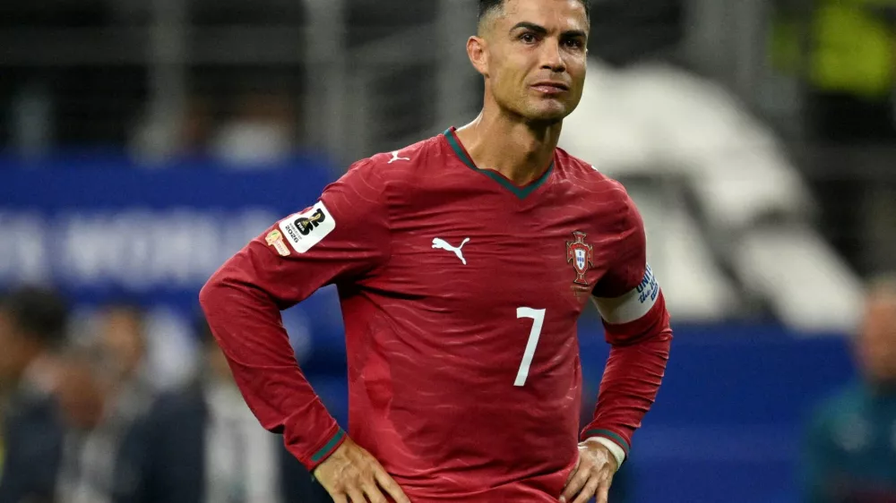 FILE PHOTO: Soccer Football - FIFA World Cup 2026 - Round of 16 - Portugal v Spain - Dallas Stadium, Arlington, Texas, U.S. - July 6, 2026 Portugal's Cristiano Ronaldo looks dejected after the match as Portugal are eliminated from the World Cup IMAGN IMAGES via Reuters/Jerome Miron/File Photo