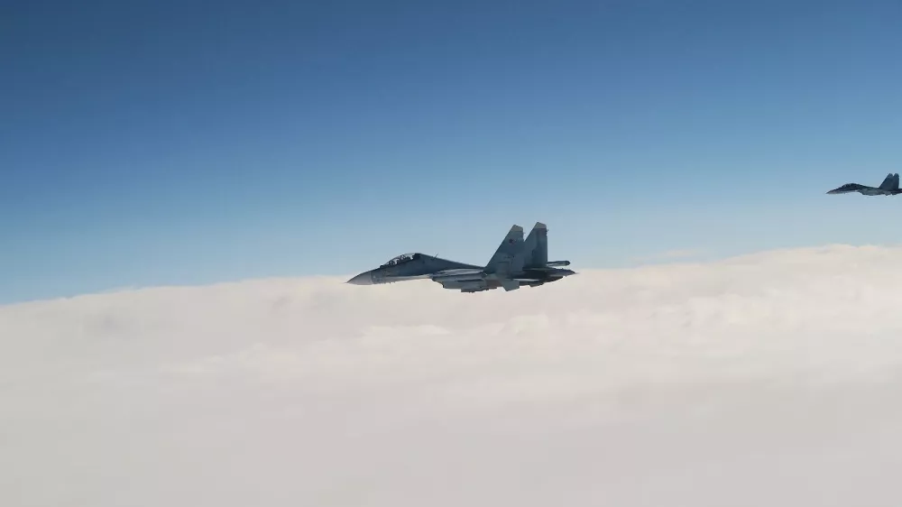 Russian Su-30 fighter jets fly in the international airspace over the Gulf of Finland, September 24, 2026. Swedish Air Force/Finnish Air Force/Handout via REUTERS  THIS IMAGE HAS BEEN SUPPLIED BY A THIRD PARTY