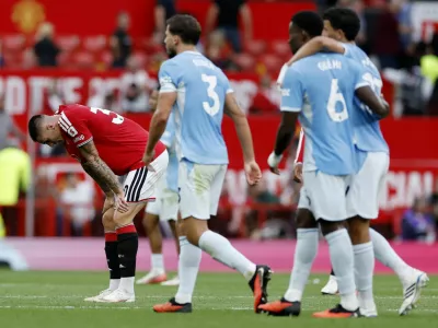 Soccer Football - Premier League - Manchester United v Manchester City - Old Trafford, Manchester, Britain - September 13, 2026 Manchester United's Benjamin Sesko looks dejected after the match Action Images via Reuters/Jason Cairnduff EDITORIAL USE ONLY. NO USE WITH UNAUTHORIZED AUDIO, VIDEO, DATA, FIXTURE LISTS, CLUB/LEAGUE LOGOS OR 'LIVE' SERVICES. ONLINE IN-MATCH USE LIMITED TO 120 IMAGES, NO VIDEO EMULATION. NO USE IN BETTING, GAMES OR SINGLE CLUB/LEAGUE/PLAYER PUBLICATIONS. PLEASE CONTACT YOUR ACCOUNT REPRESENTATIVE FOR FURTHER DETAILS..