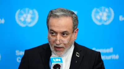 Iran's Foreign Minister Abbas Araghchi speaks to the media during the 81st session of the United Nations General Assembly at United Nations headquarters, Friday, Sept. 25, 2026. (AP Photo/Yuki Iwamura)