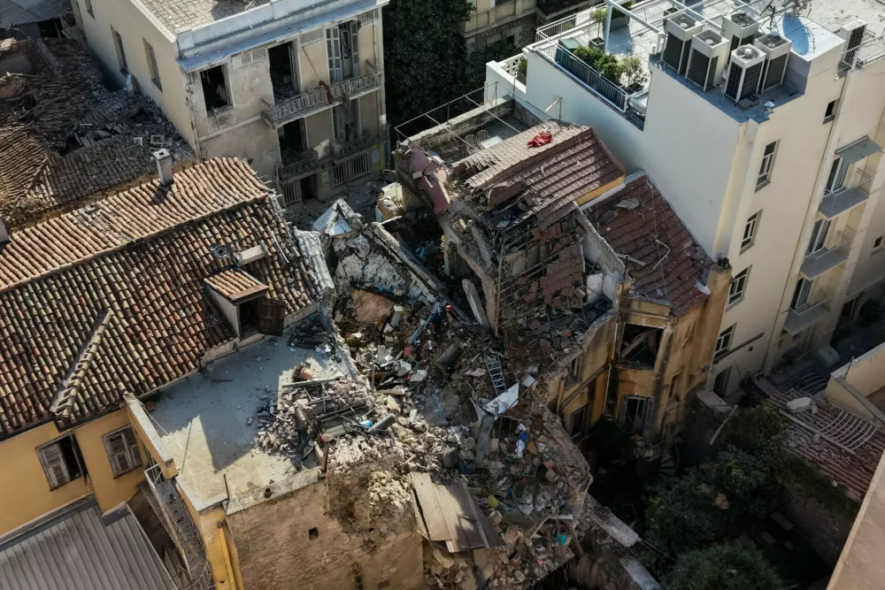 Pogled na posledice eksplozije z vi&scaron;ine. / Foto: Profimedia