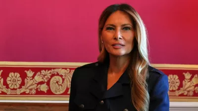 First lady Melania Trump attends a tea with President Donald Trump, China's President Xi Jinping and his wife Peng Liyuan in the Red Room of the White House, Friday, Sept. 25, 2026, in Washington. (AP Photo/Jacquelyn Martin) / Foto: Jacquelyn Martin