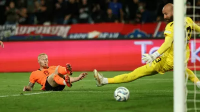 Soccer Football - Nations League - Group A2 - Serbia v Netherlands - Stadion Rajko Mitic, Belgrade, Serbia - September 27, 2026 Netherlands' Mexx Meerdink scores their second goal REUTERS/Marko Djurica   TPX IMAGES OF THE DAY