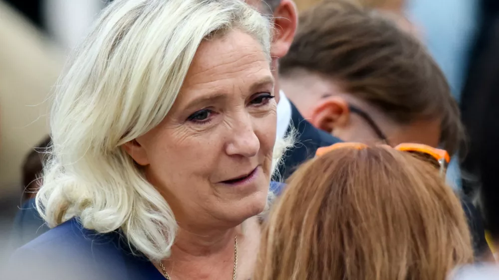 Marine Le Pen, French far-right leader and member of parliament in Place de la Concorde, Paris before the arrival of Pope Leo to celebrate an open-air Mass as part of his four-day apostolic journey to France, September 26, 2026. REUTERS/Sarah Meyssonnier