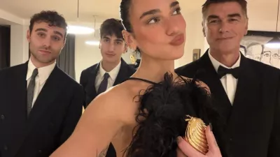 Dua Lipa je bila na poroki svojega bratranca. F instagram