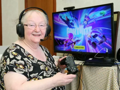 Cath Bowie, aka Grumpygran1948, is 75 from Scotland and has thousands of followers on Fortnite.Grumpy gran aged 75 is global Fortnite gaming sensation, Scotland - 21 Mar 2024,Image: 858873071, License: Rights-managed, Restrictions:, Model Release: no / Foto: Profimedia