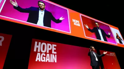 British Prime Minister Andy Burnham delivers his keynote speech at the Labour Party's annual conference in Liverpool, Britain, September 29, 2026. REUTERS/Phil Noble