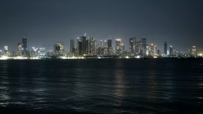 A view of the city skyline lit at night in Mumbai, India, on April 21, 2026.Generic Skyline View In Mumbai, India - 21 Apr 2026,Image: 1093435688, License: Rights-managed, Restrictions:, Model Release: no 
