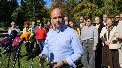 Maribor.Napoved kandidature Matevza Frangeza za zupana Mestne obcine Maribor.