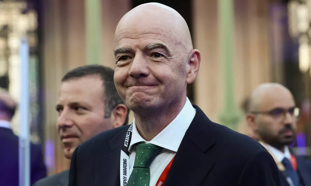 President of FIFA Gianni Infantino attends the closing ceremony of the Esports World Cup at the Grand Palais in Paris, France, August 23, 2026. Teresa Suarez/Pool via REUTERS 