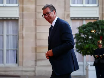 Serbian President Aleksandar Vucic arrives for the International Space Summit dinner at the Elysee Palace in Paris, France, September 9, 2026. REUTERS/Sarah Meyssonnier / Foto: Sarah Meyssonnier