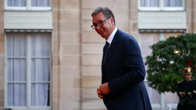 Serbian President Aleksandar Vucic arrives for the International Space Summit dinner at the Elysee Palace in Paris, France, September 9, 2026. REUTERS/Sarah Meyssonnier / Foto: Sarah Meyssonnier