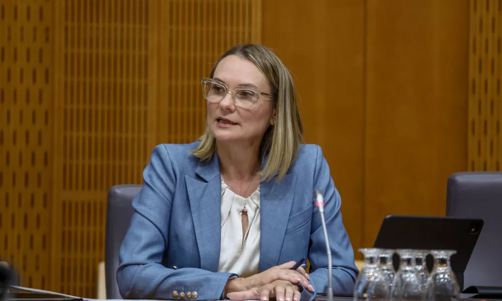 Polona Rifelj2.6.2026 - predstavitev kandidatke za ministrico za okolje in prostor Polone Rifelj pred pristojnim odborom DZFoto: Luka Cjuha