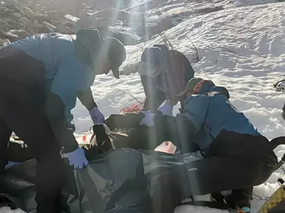 Handout photo released by the Secretaria de Medios de Santa Cruz on September 30, 2026, shows a rescue team carrying the body of French skier Juliette Willmann at Cerro Creston near El Chalten, in the Patagonian province of Santa Cruz, Argentina on September 29, 2026. Willmann died at the age of 29 after being swept away by an avalanche in Argentina on September 29, the French Ski Federation announced on September 30.,Image: 1139537268, License: Rights-managed, Restrictions: RESTRICTED TO EDITORIAL USE - MANDATORY CREDIT "AFP PHOTO / Secretaria de Medios de Santa Cruz" - HANDOUT - NO MARKETING NO ADVERTISING CAMPAIGNS - DISTRIBUTED AS A SERVICE TO CLIENTS, ***HANDOUT image or SOCIAL MEDIA IMAGE or FILMSTILL for EDITORIAL USE ONLY! * Please note: Fees charged by Profimedia are for the Profimedia's services only, and do not, nor are they intended to, convey to the user any ownership of Copyright or License in the material. Profimedia does not claim any ownership including but not limited to Copyright or License in the attached material. By publishing this material you (the user) expressly agree to indemnify and to hold Profimedia and its directors, shareholders and employees harmless from any loss, claims, damages, demands, expenses (including legal fees), or any causes of action or allegation against Profimedia arising out of or connected in any way with publication of the material. Profimedia does not claim any copyright or license in the attached materials. Any downloading fees charged by Profimedia are for Profimedia's services only. * Handling Fee Only ***, Model Release: no 