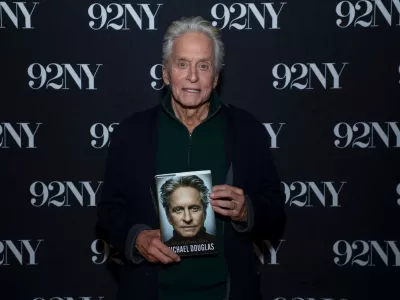 Actor Michael Douglas poses backstage before discussing his new memoir "One Helluva Ride" at The 92nd Street Y on Tuesday, Oct. 6, 2026, in New York. (Photo by Andy Kropa/Invision/AP)