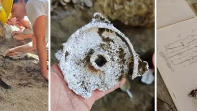 Zaklad ni vedno zlato. Med izkopavanjem so arheologi dokumentirali ostanke bronastega kotla, svetilko iz sadrenega alabastra ter komplet kovinskih palic oziroma ražnjev (obeloi). Vsi predmeti sodijo v konec 7. stoletja pred na&scaron;im &scaron;tetjem in pomagajo rekonstruirati življenje ter pogrebne običaje etru&scaron;čanske elite. / Foto: Foto: &copy; Ritorno A Vulci Project 2026