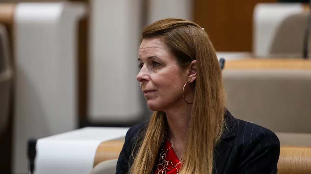 - Tea Ko&scaron;ir, poslanka Demokrati,- 02.06.2026. - Zasli&scaron;anja kandidatov za ministre 4. vleda Janeza Jan&scaron;e pred parlamentarnimi odbori v DZ RS.//FOTO: Bojan Velikonja