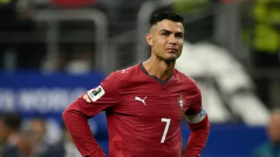FILE PHOTO: Soccer Football - FIFA World Cup 2026 - Round of 16 - Portugal v Spain - Dallas Stadium, Arlington, Texas, U.S. - July 6, 2026 Portugal's Cristiano Ronaldo looks dejected after the match as Portugal are eliminated from the World Cup IMAGN IMAGES via Reuters/Jerome Miron/File Photo