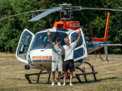 Domen Prevc, helikopter, tadej pogačar, smučarski skoki