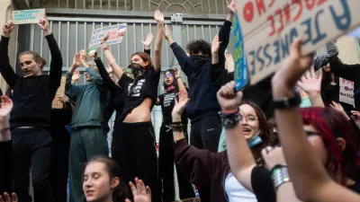 protest, izobrazba 05.10.2026 - dijaki blokirajo vhode gimnazij in srednjih šol v Parizu kot protest na slabe pogoje v šolah, Pariz, FrancijaFOTO: Nik Erik Neubauer