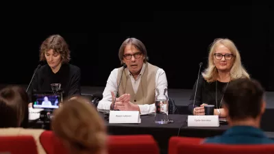 Vodja strokovnega programa festivala Veronika Zakonjšek, direktor FSF Bojan Labović ter vodja projekta in trženja Tjaša Smrekar so včeraj v ljubljanskem Kinodvoru predstavili prihajajoči 29. FSF Portorož. F Matjaž Rušt 