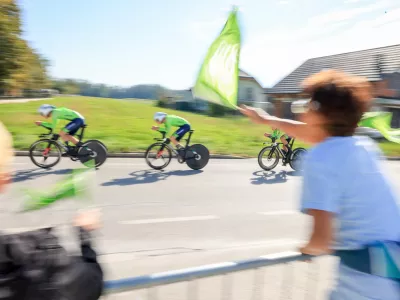 Slovenski ekipi se ni uspelo vme&scaron;ati v boj za kolajne. Foto: Kolesarska zveza Slovenije / Sportida