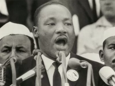Martin Luther King med slovitim govorom, ko, seveda, umetne inteligence ni bilo &scaron;e nikjer. / Foto: Dokumentacija