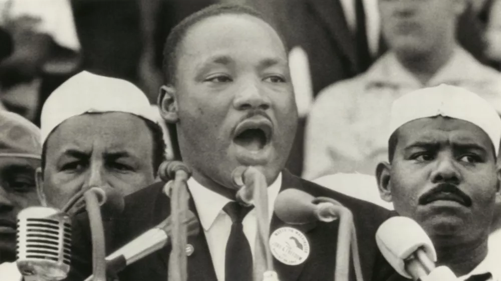 Martin Luther King med slovitim govorom, ko, seveda, umetne inteligence ni bilo &scaron;e nikjer. / Foto: Dokumentacija