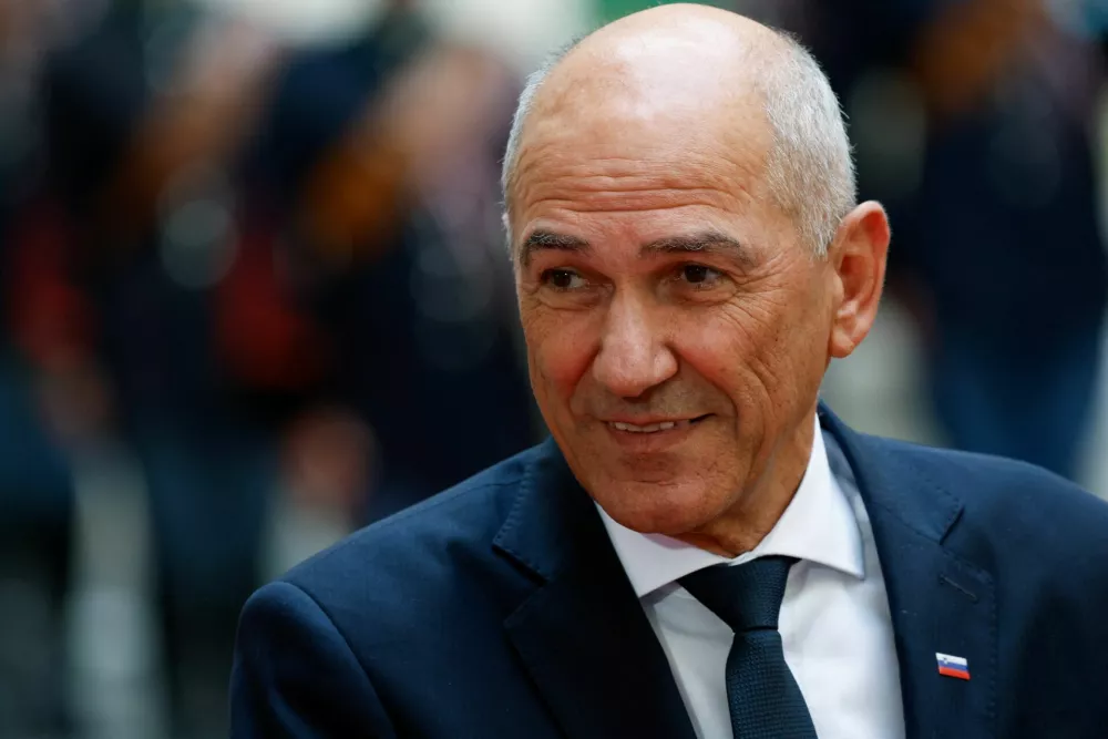 Slovenia's Prime Minister Janez Jansa at Chigi Palace as he meets Italian Prime Minister Giorgia Meloni (not pictured) in Rome, Italy, October 5, 2026. REUTERS/Remo Casilli