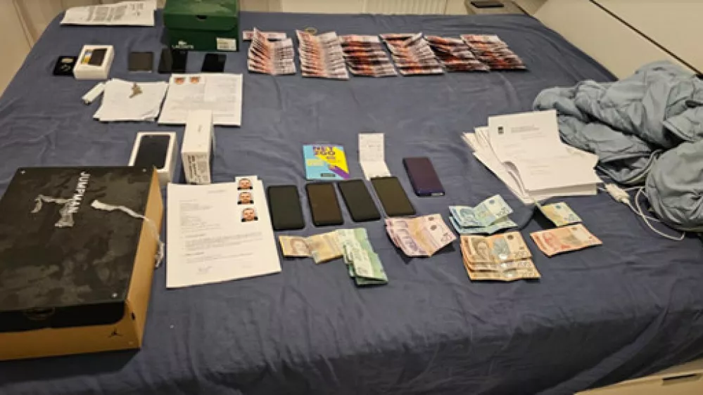 Ljubljana.Zaseg predmetov v okviru preiskav kriminalisticne policije.Foto: PU Ljubljana