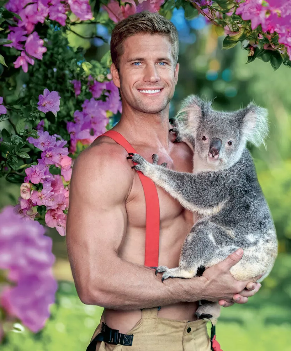 Story from Jam Press (Steamy Firefighters Calendar)Pictured: Jimmy - 2027 Australian Firefighters Calendar.PICTURES: Ripped firefighters strip off and cuddle adorable animals for iconic calendarHunky firefighters have stripped down to red braces and very little else for a sizzling new calendar.The topless heroes have swapped their protective jackets for bare chests while posing alongside everything from rescue kittens to a crocodile.One pulse-raising snap shows a heavily tattooed firefighter grinning beside a lake with the reptile stretched across his muscular torso.Another hunk poses beneath a gum tree while carefully cradling a spiky echidna.And a separate collection sees the shirtless firefighters cuddle tiny rescue kittens against colourful floral and patterned backdrops, as reported by creatorzine.com.The 2027 Australian Firefighters Calendar comes in five versions &ndash; Dog, Cat, Horse, Mixed Animal and Hero.It marks the calendar's 34th year of combining eye-catching snaps with fundraising for animal welfare, disaster recovery and first-responder programmes.Every cat and kitten featured in this year's Cat Edition is a rescue animal.Among the organisations being supported is Best Friends Felines, an Australian charity which cares for cats and kittens while finding them permanent homes.Funds also go to Wildcare Incorporated, which rehabilitates sick, injured and orphaned wildlife in Australia's Northern Territory.The calendar has also supported Volunteer Fire Brigades Victoria's Volunteer Support and Recovery Trust.The trust provided financial help to 23 volunteer firefighters who lost their homes during bushfires.Organisers say the calendar has helped donate more than.5million to good causes since launching in 1993.This year's edition also marks its biggest international rollout yet, with the shirtless stars expanding their presence across Europe and Asia.For the first time, the calendar is supporting L'Arca di Natalia, an animal sanctuary in Sicily.The Aussie firefighters have already proved a huge hit overseas.A previous appearance at the China International Import Expo reportedly saw more than 5,000 people join a waiting list for just 1,200 calendars.Related content also clocked up more than 10million views on Chinese social media platform Xiaohongshu.Sales in Hong Kong raised 7,000 for Hong Kong Dog Rescue and the Society for the Prevention of Cruelty to Animals Hong Kong.A further 1,000 donated calendars helped generate 0,000 for a Hong Kong Red Cross appeal.The 2027 Australian Firefighters Calendar is available through its official website and Amazon.ENDSEDITOR'S NOTE: Non-Exclusive Licence: A non-exclusive licence has been obtained directly from the verified copyright holder. The copyright holder retains the ability to license the content elsewhere.,Image: 1139676655, License: Rights-managed, Restrictions: EDITOR'S NOTE: Non-Exclusive Licence: A non-exclusive licence has been obtained directly from the verified copyright holder. The copyright holder retains the ability to license the content elsewhere., Model Release: no 