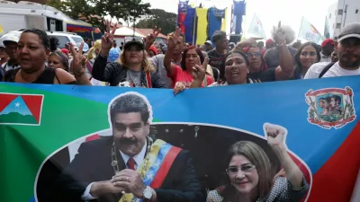 FILE PHOTO: Supporters of Venezuela's government rally to demand the release of ousted President Nicolas Maduro and his wife, Cilia Flores, two months after their capture by the U.S., in Caracas, Venezuela March 3, 2026. REUTERS/Leonardo Fernandez Viloria/File Photo