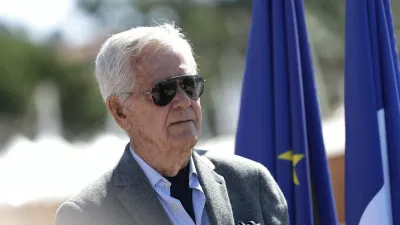 Husband of the late French actress Brigitte Bardot, Bernard d'Ormale, attends a ceremony to rename Plage Mace "Brigitte Bardot Beach" on the sidelines of the 79th edition of the Cannes Film Festival in Cannes, southern France, on May 18, 2026.,Image: 1100085949, License: Rights-managed, Restrictions:, Model Release: no 