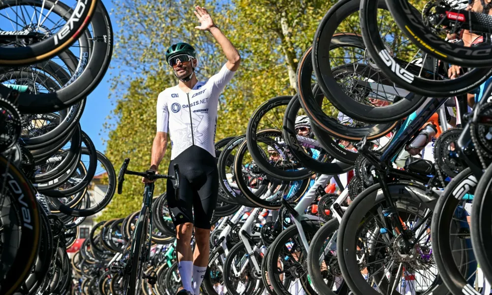 Slovenia's Luka Mezgec pictured before the elite men Road Race race (196,2 km) at the cycling UEC Road European Championships, in Ljubljana, Slovenia Sunday 4 October 2026. The UEC Road European Championships are taking place from 02 to 07 October in Ljubljana, Slovenia.BELGA PHOTO DAVID PINTENS,Image: 1140501890, License: Rights-managed, Restrictions: *** World Rights Except Belgium and France *** BELOUT FRAOUT, Model Release: no 
