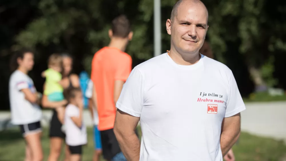04.08.2019., Zagreb - Na jezeru Bundek odrzana je humanitarna utrka za Ana Mari Ljutic koja boluje od karcinoma: Hrabra mama zeli zivjeti - Zajedno za Ana Mari. Dino Ljutic. rPhoto: Davor Puklavec/PIXSELL